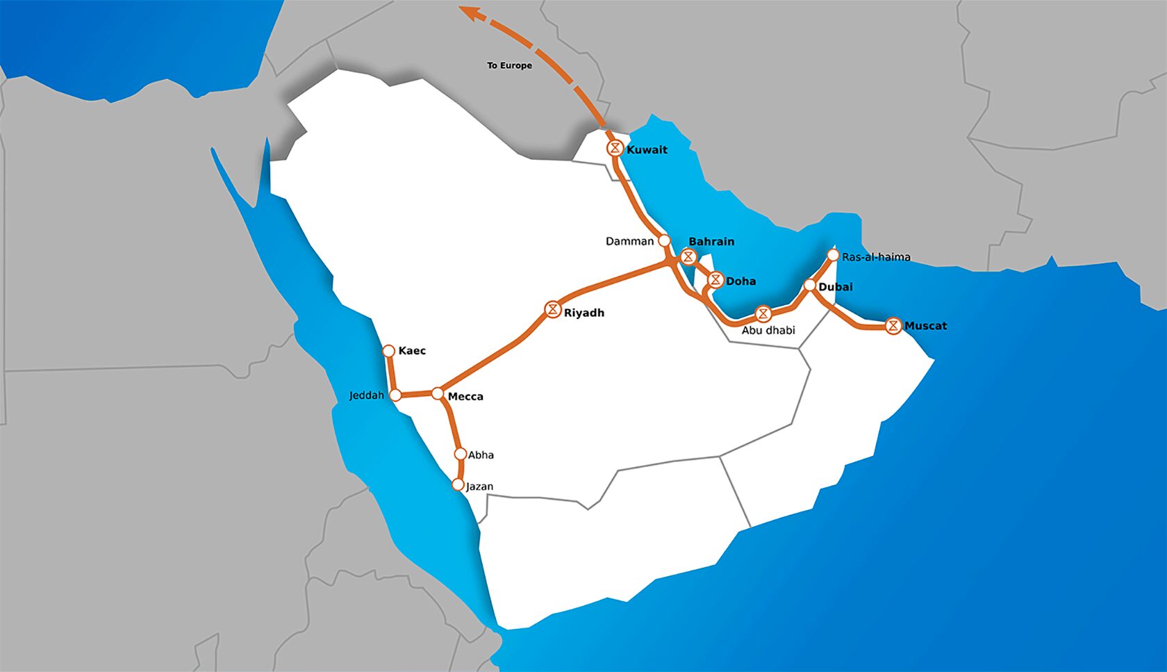 Arabia Map Stations 2050