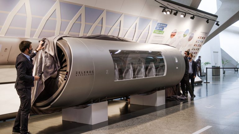 Hyperloop vehicle unveiling
