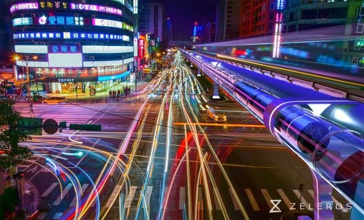 Zeleros hyperloop in the city