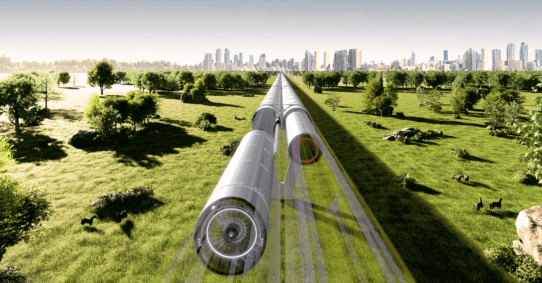 Hyperloop Zeleros en exterior