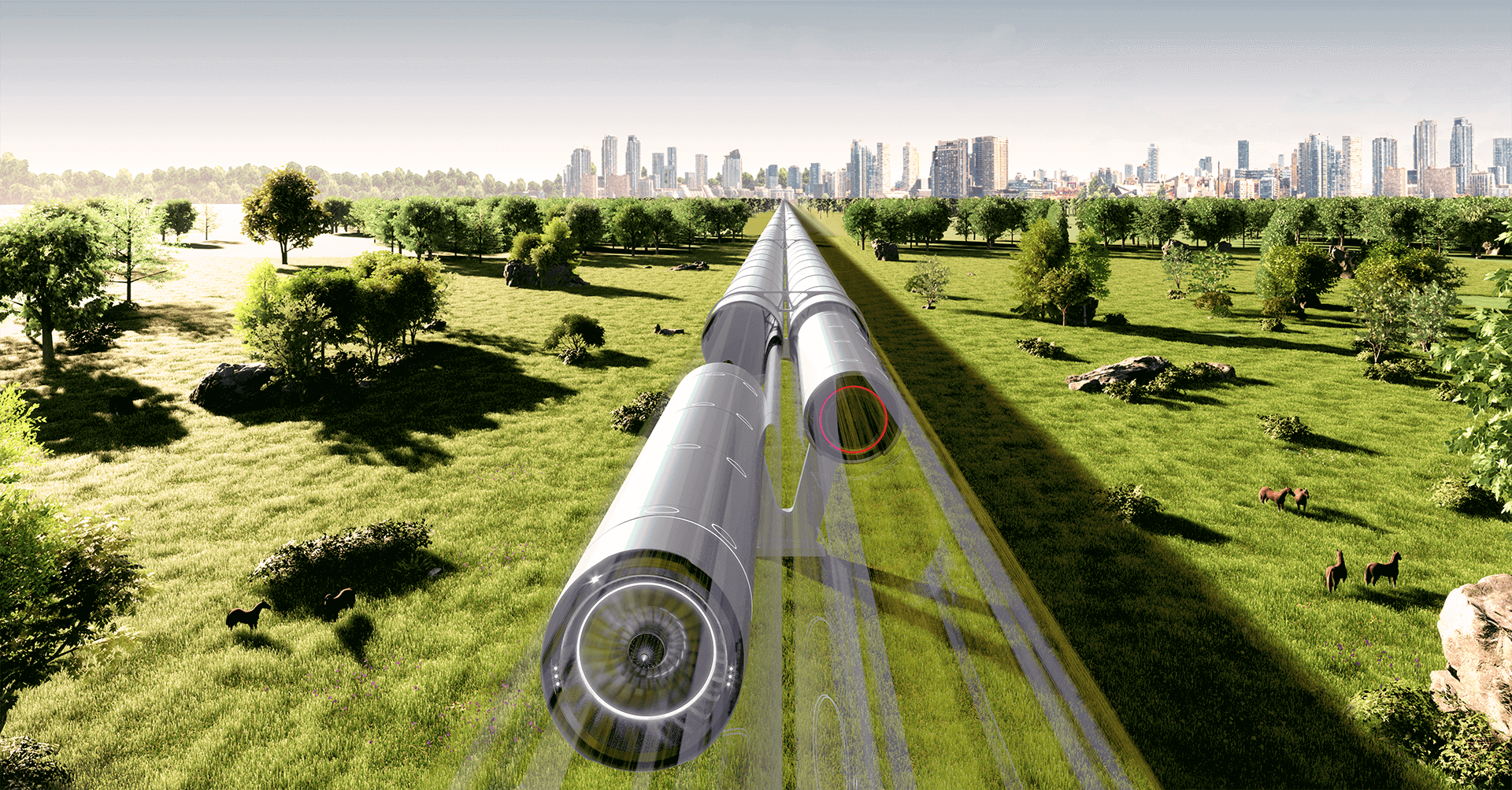 Hyperloop Zeleros en exterior